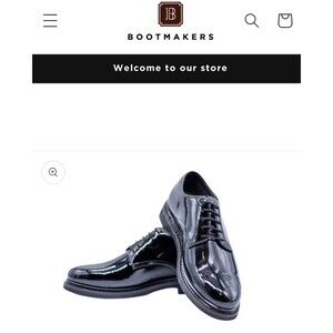 New Bootmakers Black Derby 469 Stay Shine Patent Leather Dress Shoes Men’s 14E